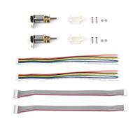 Waveshare DCGM-N20-12V-EN-200RPM(2 PCS), N20 DC Gear Motor, Magnetic Hall Encoder, All-Metal Gearbox, High Precision Reduction Motor, with L-Shaped 6PIN Connector