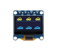 Waveshare Display OLED da 0.96 pollici per Raspberry Pi/Arduino/STM32, Schermo 128×64 pixel, Colore del Display Giallo Superiore e Blu Inferiore, SPI / I2C Interfacce di Comunicazione, 3.3V/V5