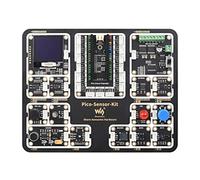 Waveshare Entry-Level Sensor Kit Compatible with Raspberry Pi Pico, Including Pico Expansion Board,15 Common Modules and Raspberry Pi-Pico-W-M,All-in-one design