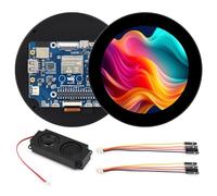 Waveshare ESP32-P4 3.4inch Round Touch Display Development Board, 800 x 800 Resolution, 170° Viewing Angle, Optical Bonding Toughened Glass Panel, Onboard Dual Microphones, Support Wi-Fi 6 / BT5