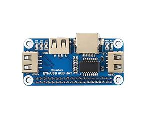 Waveshare Ethernet/USB HUB HAT for Raspberry Pi Stable Wired Ethernet Connection with 1x RJ45 Ethernet Port and 3X USB Ports Compatible with USB2.0/1.1 Fits The Zero/Zero W/Zero WH