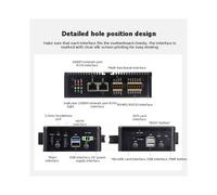 Waveshare Gigabit 2.5G Dual Port Industrial Computer 4 X RS485 per Raspberry Pi CM5 Doppia Uscita 4K e Accesso A 4G/5G UE