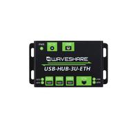 Waveshare HUB USB Multifunzionale di Livello Industriale con Estensione A 3 Porte USB + Porta Ethernet 100M USB-HUB-3U-ETH