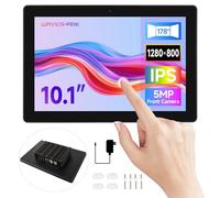 Waveshare Industrial HMI All-in-one 10.1inch Touch Display, Compatible with Raspberry Pi 5 (Included), Supports Dual 4K HDMI Output, 10-Point Touch, Aluminum Alloy Case, Efficient Heat Dissipation