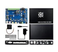 Waveshare Industrial IoT Mini-Computer Based On Raspberry Pi Compute Module 4 (NOT Included) Waveshare CM4 Industrial IoT Board Inside PoE 5G/4G Metal Case with Cooling Fan