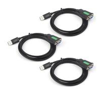 Waveshare Industrial USB to RS232 Serial Adapter Cable(3 PCS), USB Type A to DB9 Female Port, FT232RL Chip, 1.5m, for Industrial Control Equipment & Applications with High Communication Requirement
