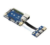 Waveshare Kit di Accessori Mini Scheda Base per Raspberry Pi Compute Module 4, Includi CM4-IO-BASE-B, HDMI USB Adattatore, Cavo FFC, Cavo da USB-A a USB-C, Più Connettori USB e HDMI via FFC