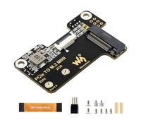 Waveshare Mini adattatore PCIe a M.2, compatibile con Raspberry Pi 5, supporta protocollo NVMe M.2 Solid State Drive, supporta le modalità Gen2 e Gen3, avvio PI5 da unità a stato solido