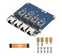Waveshare PCIe to 4-Ch 2.5G ETH Board (B) Compatible with Raspberry Pi 5/RPi OS, Driver-Free, Plug and Play