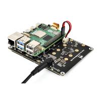 Waveshare PCIe To 4-Ch M.2 Adapter Board For Raspberry Pi 5, Supports 4-Ch NVMe Solid State Drives, Supports Powering Pi5, Onboard LED Indicators, Raspberry Pi 5 NVMe, with 12V 4A Power Supply