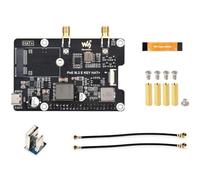 Waveshare PCIe to M.2 E Key Adapter with PoE Function, Compatible with Raspberry Pi 5, Support NGFF (M.2 E Key) Wireless NIC, Raspberry Pi 5 PCIe HAT