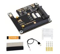 Waveshare PCIe to MiniPCIe Adapter, Compatible with Raspberry Pi 5, Support MiniPCIe Wireless NIC, USB Bluetooth Connection, Driver-Free, Plug and Play, High-Speed Network Connection