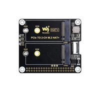Waveshare per Raspberry Pi 5 Scheda di Espansione PCIe A M.2 A Doppio Canale NVMe SSD HAT+ Scheda di Avvio di Lettura/Scrittura Standard Ad Alta