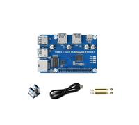 Waveshare per Raspberry Pi Scheda di Espansione HUB USB HUB USB 3.2 Gen1 Gigabit ETH HAT Driver-Free per Raspberry Pi 4