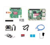 Waveshare PI5-16GB AI Kit C, with Pi5-16GB & PI5 AI Acce C kit, BCM2712 Processor, 2.4GHz 4-Core 64-Bit Arm Cortex-A76 CPU, RP1 I/O Controller