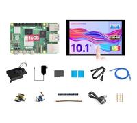 Waveshare PI5-16GB Display Kit A, with Pi5-16GB & Starter Kit Accessory Pack & Display Kit A Accessory Pack, BCM2712 Processor, 2.4GHz 4-Core 64-Bit Arm Cortex-A76 CPU, RP1 I/O Controller