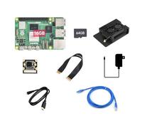 Waveshare PI5-16GB Dual-Camera Kit B, with Pi5-16GB & Pi5-IMX219-120 Camera (with cable) & Camera Kit Accessory Pack, BCM2712 Processor, 2.4GHz 4-Core 64-Bit Arm Cortex-A76 CPU, RP1 I/O Controller