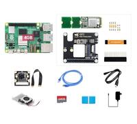 Waveshare PI5-4GB AI Kit B, Compatible with Raspberry Pi 5, Bundle with PI5-4GB, Hailo-8 Acce A, 64GB TF Card, Cooler, Cable and so on (9 Items)