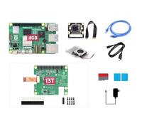 Waveshare PI5-4GB AI Kit C, with Pi5-4GB & PI5 AI Acce C kit, BCM2712 Processor, 2.4GHz Quad-Core 64-Bit Arm Cortex-A76 CPU, RP1 I/O Controller