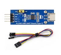 Waveshare PL2303 Scheda USB UART (Tipo C) USB a UART (TTL) Modulo di comunicazione USB-C Connettore Compatibile con 1.8V/2.5V/3.3V/5V Livello Logico
