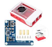Waveshare Power Over Ethernet Hat (G) Expansion Board for Raspberry Pi 5,Poe Hat with Pi 5 Official Case, 802.3af/at-Compliant,5V 5A Output
