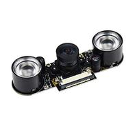 Waveshare Raspberry pi Camera Module Kit Wider Field View Fisheye Lens 5 MP OV5647 Sensor 1080P Supports Night Vision Adjustable Focal Length for All Version of Raspberry pi(Pi 2)A/A+/B/B+/2 B