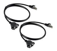 Waveshare RJ45 Ethernet Extension Cable, Nickel-Plated Iron Shell Protection, Providing Effective Interference Shielding, Flexible PVC Jacket-2PCS