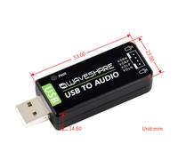 Waveshare Scheda Audio USB, Modulo Audio USB, Convertitore Audio Esterno Senza Driver per Raspberry Pi / Jetson