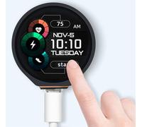 waveshare Scheda di sviluppo ESP32-S3 con LCD touch rotondo da 1,3 pollici, accelerometro e sensore giroscopio, display rotondo a colori RGB a colori 240 × 240 pixel 65K a colori, cavo a 6 pin GPIO,