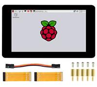 waveshare Schermo touch screen LCD DSI da 7 pollici 1024 × 600 per Raspberry Pi 4B/3B+/3A+/Modulo di calcolo 4 (CM4)/Modulo di calcolo 3+ (CM3+) Schermo IPS in vetro temperato Monitor capacitivo