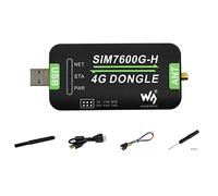 Waveshare SIM7600G-H 4G DONGLE With Antenna,Supports Global Band,Industrial Grade 4G Communication And GNSS Positioning Peripheral with 50Mbps downlink rate and 50Mbps uplink rate