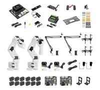 Waveshare SO-ARM100, Open-Source 6-Axis Robotic Arm, Native Support for Hugging Face LeRobot, High-Torque Bus Servo, Photosensitive Resin 3D-Printed Parts, Jetson Orin Nano Kit