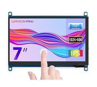 Waveshare Touch Screen Capacitivo LCD da 7 Pollici Compatibile con Raspberry Pi 5/4B/3B+/3A+/2B/B+/A+/Zero W/WH/2W CM3+/4 Series - 1024 × 600 Risoluzione HDMI IPS - Supporta Windows