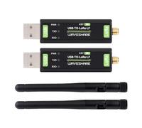Waveshare USB-TO-LoRa-LF(2PCS), TCXO Crystal Oscillator, USB To LoRa Data Transfer Module, Based On SX1262, Suitable For Data Acquisition In Industry And Agriculture