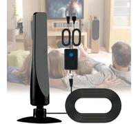 Wavetune - Antenna TV Wave Tune, antenna TV Ultra4tv per TV senza cavo, antenna TV interna, antenna TV a ventosa, antenna TV per Smart TV da interni, amplificatore di segnale (1 pezzo)