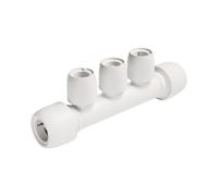 Wavin Collettore Lineare 3 Vie 22mm Innesto Rapido Aperto HX89B/22