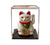 Waving Cat, Solar Powered Automatic Decoration, 2.16x2.36 Inches Fortune with Moving Arm, Charm with Bright Colors, Figurine Ornament for Desk Car Dashboard Home Office Wedding Chinese New Year