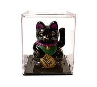 Waving Cat, Solar Powered Decoration, 2.16x2.36 Inches Automatic Grip, Fortune Figure with Balance, Desk Dashboard Ornament with Style, Home Accessories for Office Shop Wedding New Year & Housewarming
