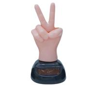 Waving Two Finger Car Dashboard Ornament Solar Powered Funny Decor | Prank Ornaments, Car Interior Accessories, Table Decoration for Car Workplace Home