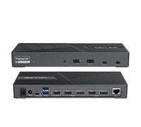 WAVLINK 15 in 1 DisplayLink Docking Station USB-C, Triple 4K Monitor (3 HDMI + 2 DP), 100 W PD, 10 Gbit/s, Gigabit LAN, Audio/Mic, per Windows e Mac (con M1/M2)