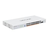 Wavlink a 28 porte Switch Gigabit Ethernet, da tavolo/montaggio su rack, 24 PoE, 2 SFP, 2 porte uplink Gigabit, 250 W totali di PoE+, supporto 802.3af/at, switch non gestito