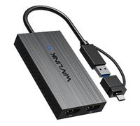 WAVLINK Adattatore da USB 3.1/USB C a Doppio HDMI, DisplayLink Dual 4K@60Hz Monitor Hub, Compatibile MacBook M1/M2/M3/M4, New MacBook Neo, Windows