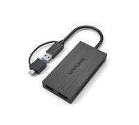 WAVLINK Adattatore per Display Doppio DisplayLink 4K@60Hz, Convertitore da USB C A Doppio , Hub per Monitor, Dock per Display Esteso.