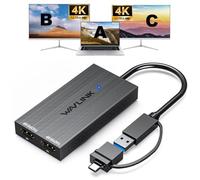 WAVLINK Adattatore USB 3.0/C Displaylink Dual HDMI 4K 60Hz per doppio monitor, uscita USB-A/C a HDMI 4K per Mac M1/M2/M3 o Windows 10/11