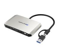 WAVLINK Adattatore USB 3.0/USB C a DisplayPort e HDMI, Dual 5K @60Hz Monitor Hub per Dell HP Surface Lenovo, compatibile con Windows e Mac