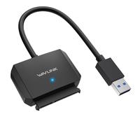 WAVLINK Cavo per disco rigido SATA a USB di tipo A, cavo da USB 3.0 a Sata da 5 Gbps, supporto UASP, disco rigido esterno SATA I/II/III Connettore SSD/HDD da 2,5" e HDD da 3,5" fino a 18 TB