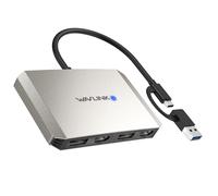 WAVLINK DisplayLink Adattatore da USB 3.0/USB C a DisplayPort/HDMI hub per