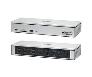 WAVLINK DisplayLink Docking Station 19-in-1 USB-C/A per Mac M1/M2, Windows e New MacBook Neo, 4 Monitor 5K/4K@60Hz, 4 HDMI + 4 DP, 2.5G LAN, 180W, 10Gbps