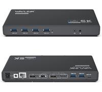WAVLINK Displaylink Docking station universale USB C con 2 HDMI e DP 65 W PD, Gi
