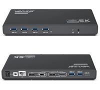 WAVLINK Displaylink Docking station universale USB C con 2 HDMI e DP 65 W PD, Gigabit Ethernet, 6 USB 3.0, audio, microfono, compatibile con Mac OS e Windows